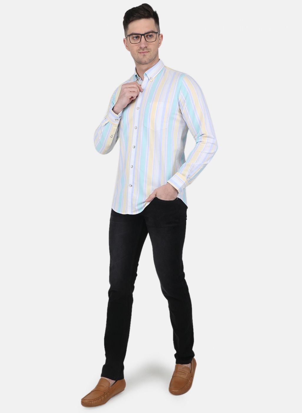 Men Yellow Printed Shirt