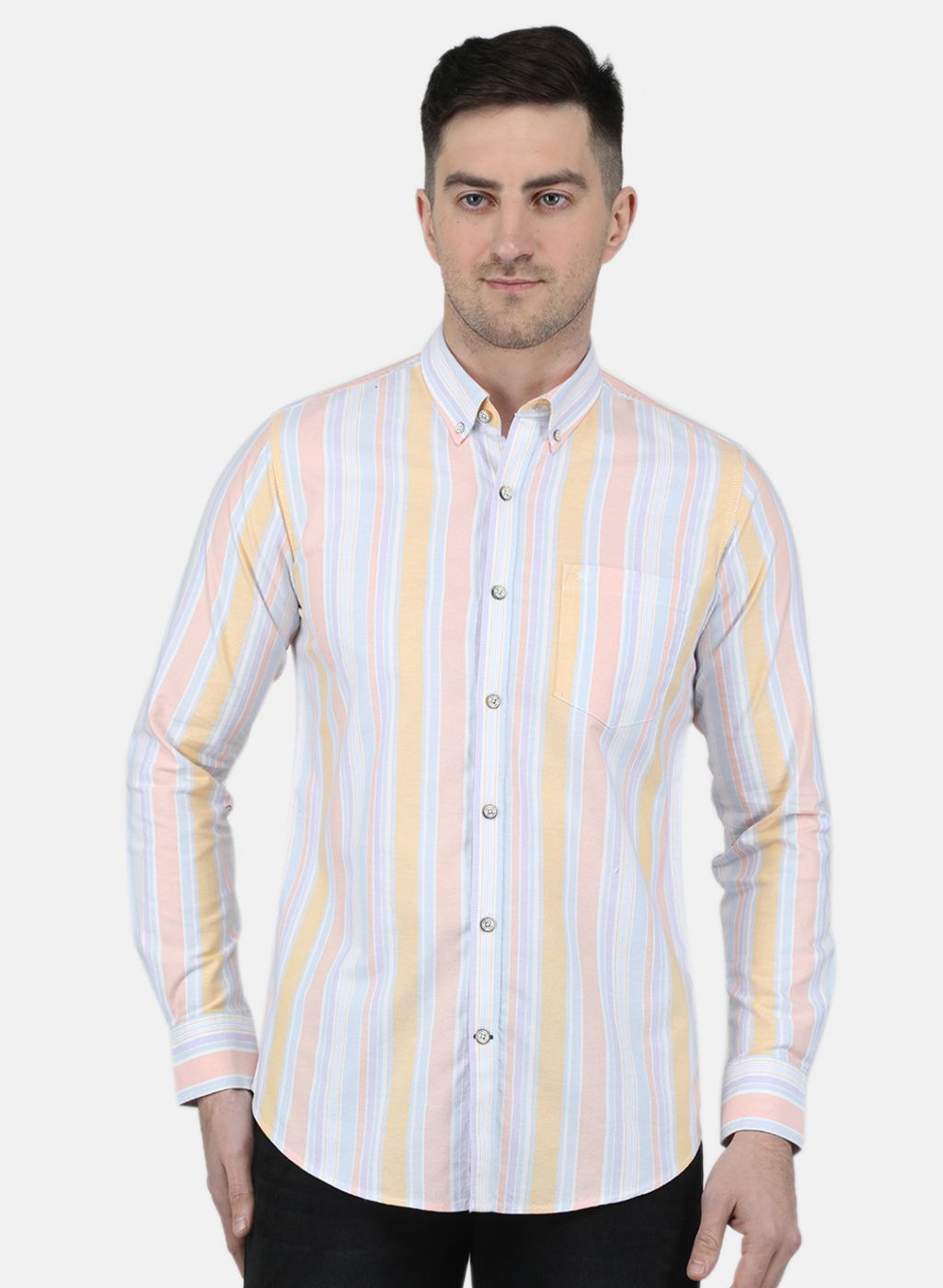 Men Orange Printed Shirt