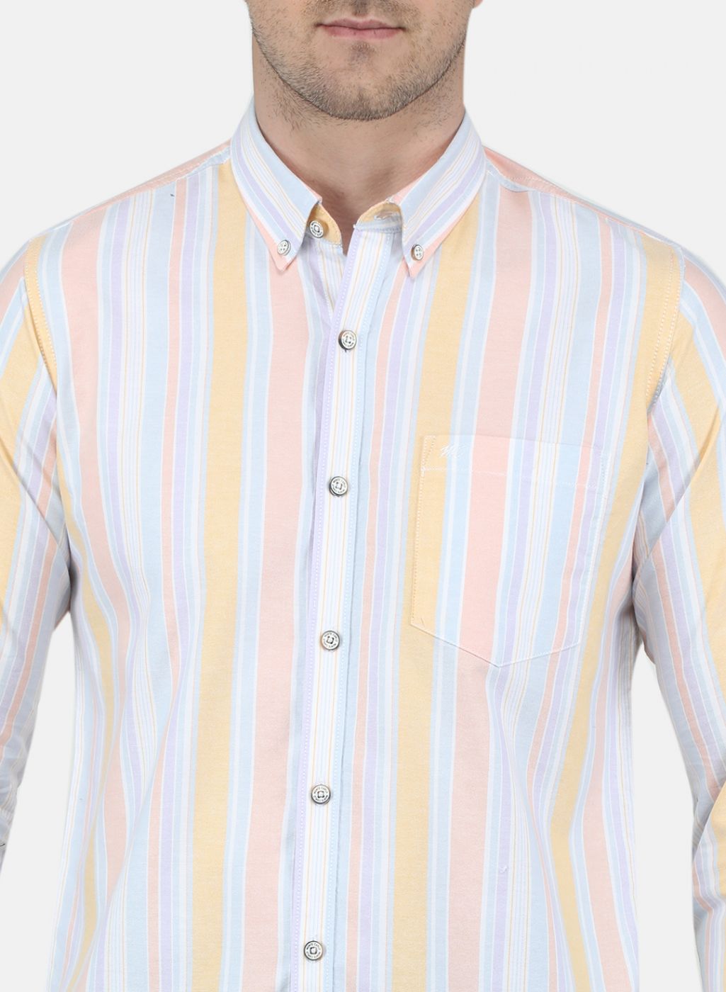 Men Orange Printed Shirt