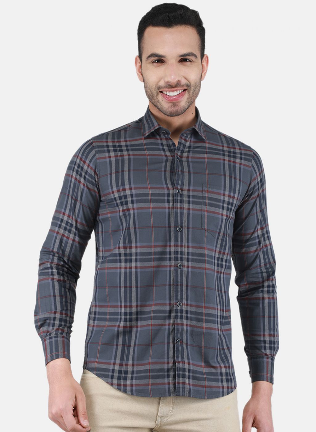 Men Yellow Check Shirt