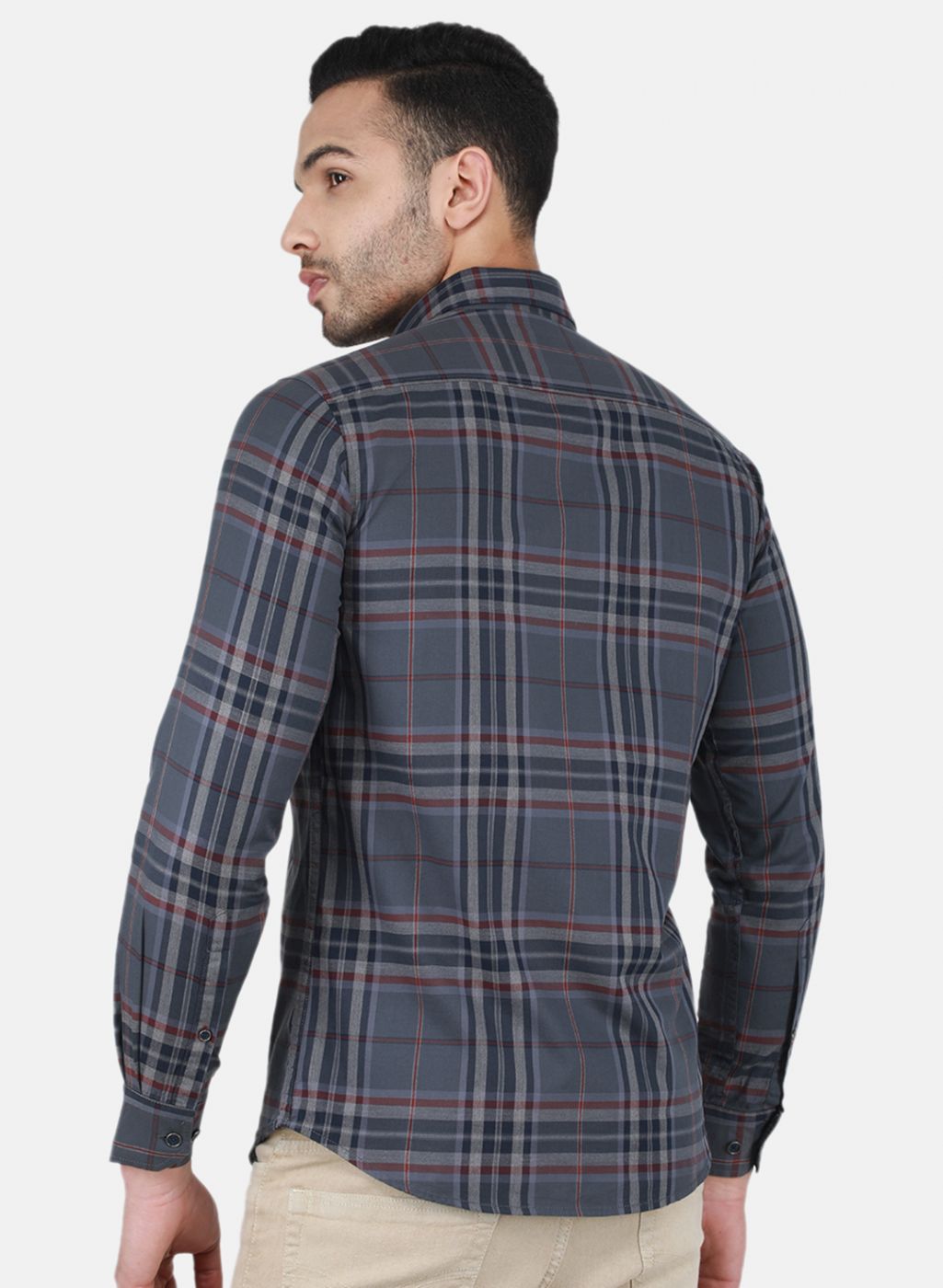 Men Yellow Check Shirt