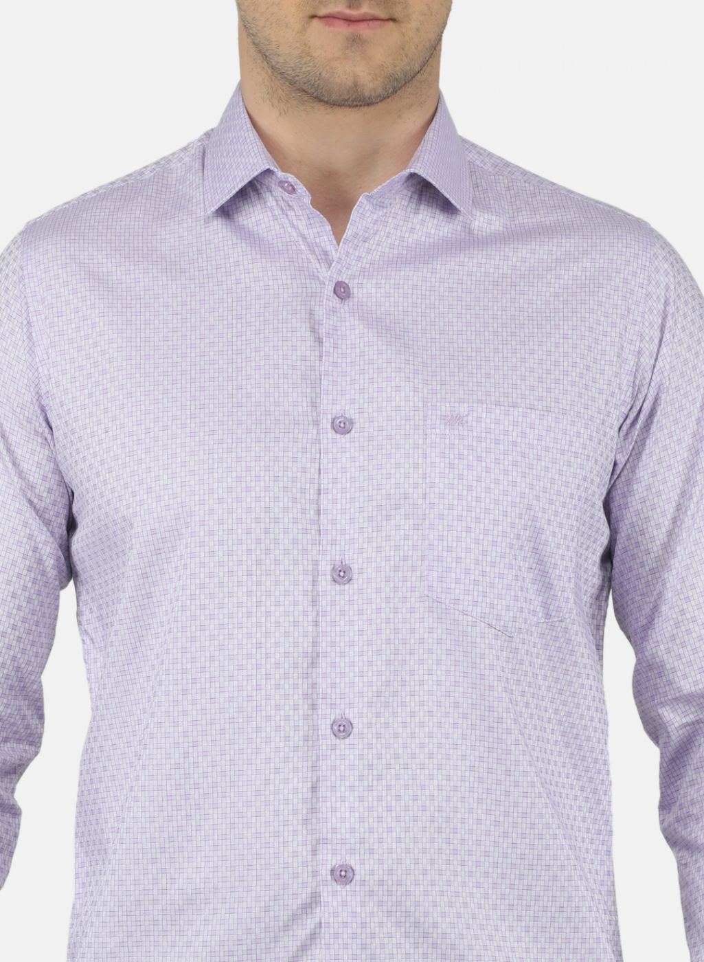 Men Purple Check Shirt
