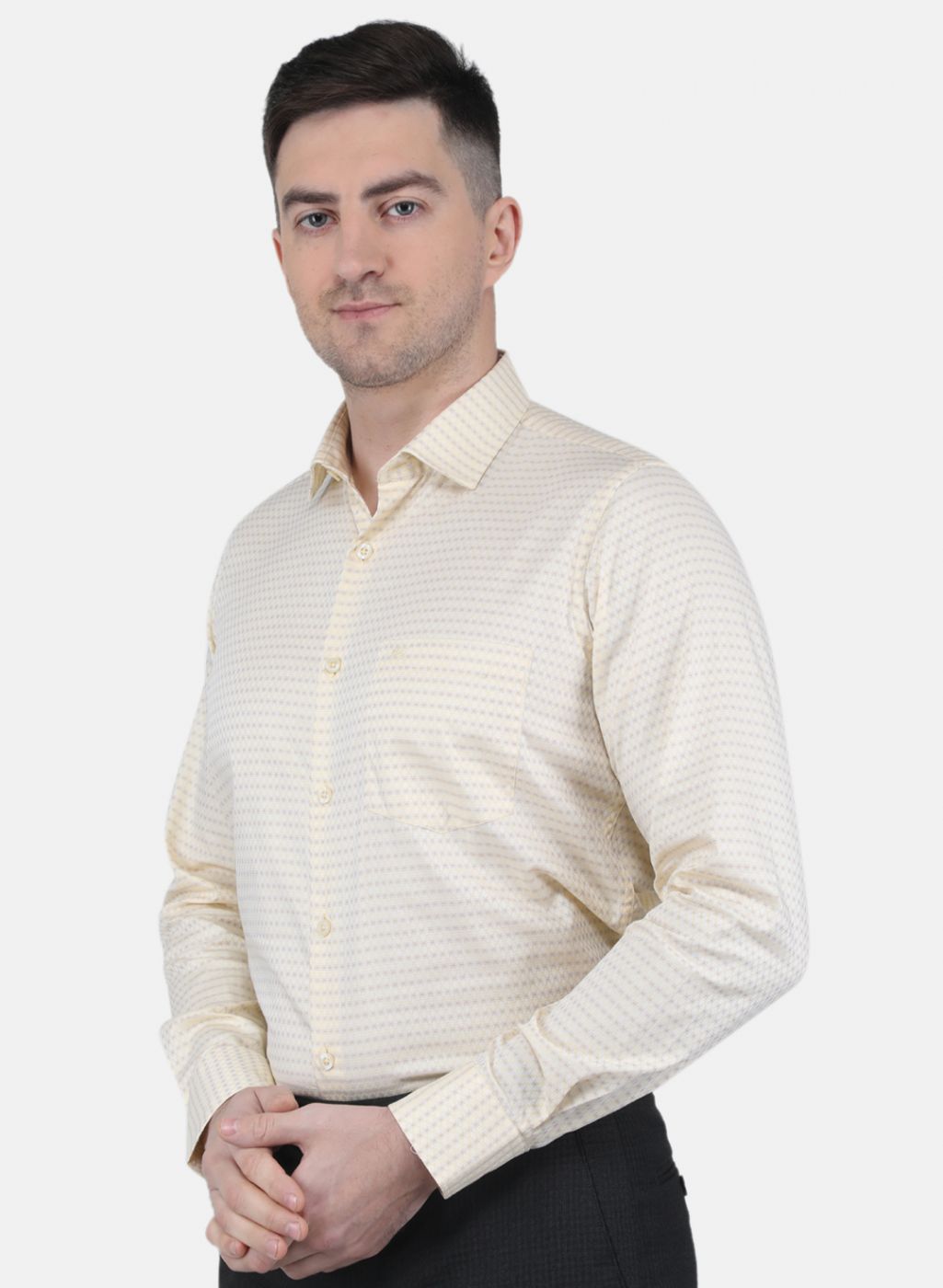 Men Yellow Printed Shirt