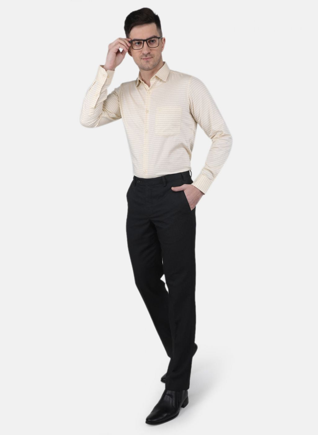 Men Yellow Printed Shirt