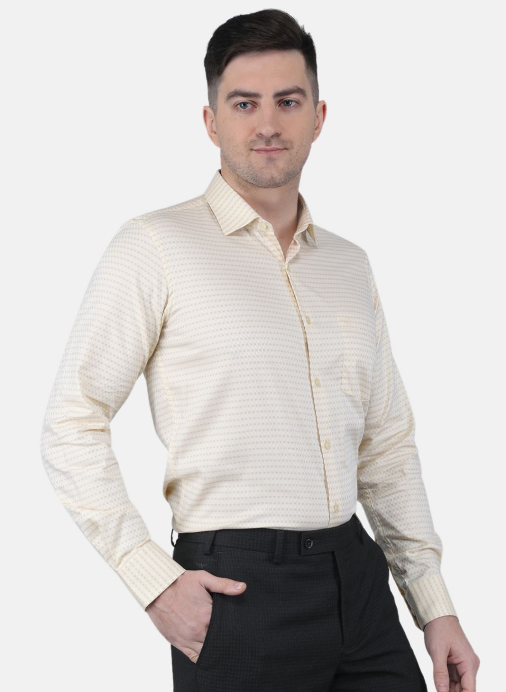 Men Yellow Printed Shirt