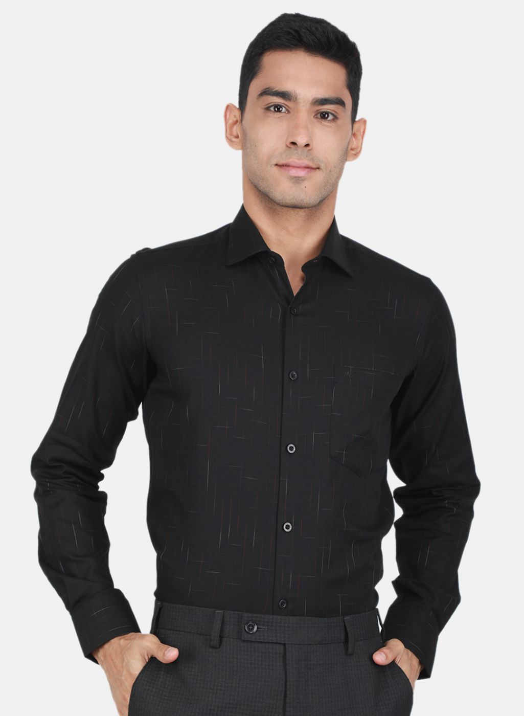 Men Black Solid Shirt