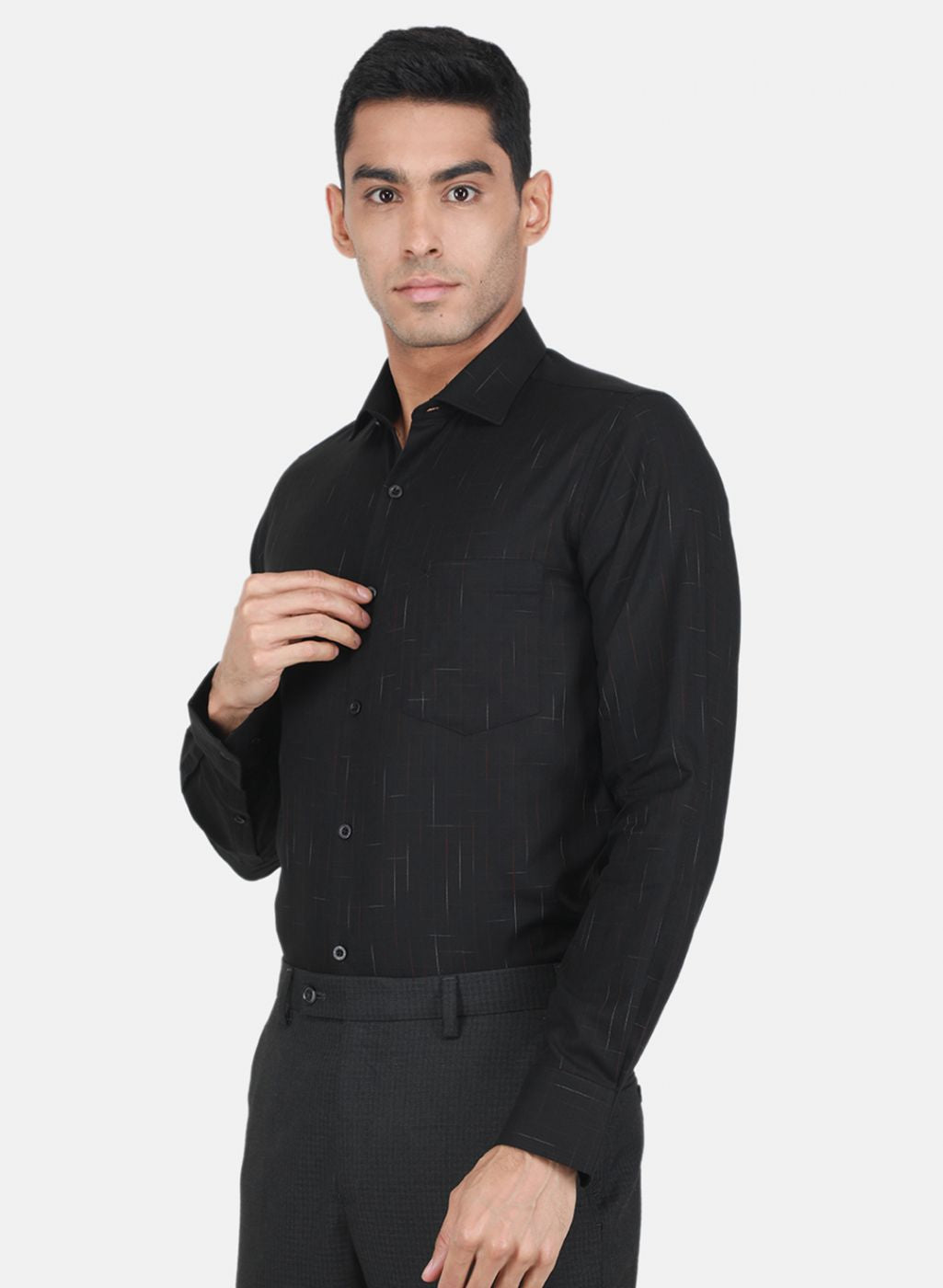 Men Black Solid Shirt