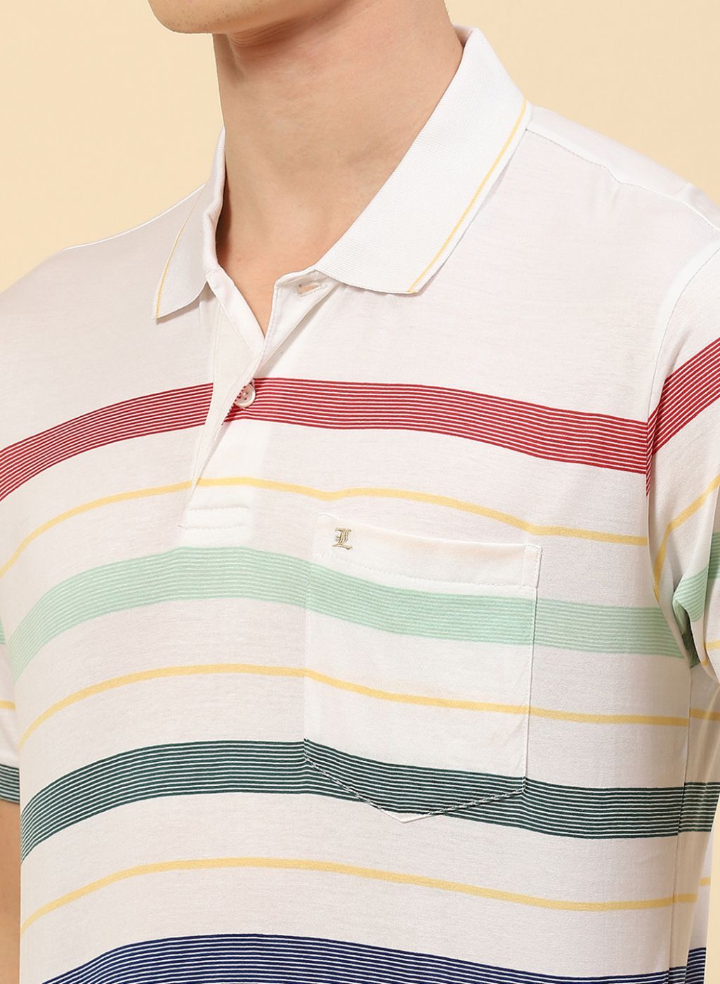 Men White Stripe Shirt