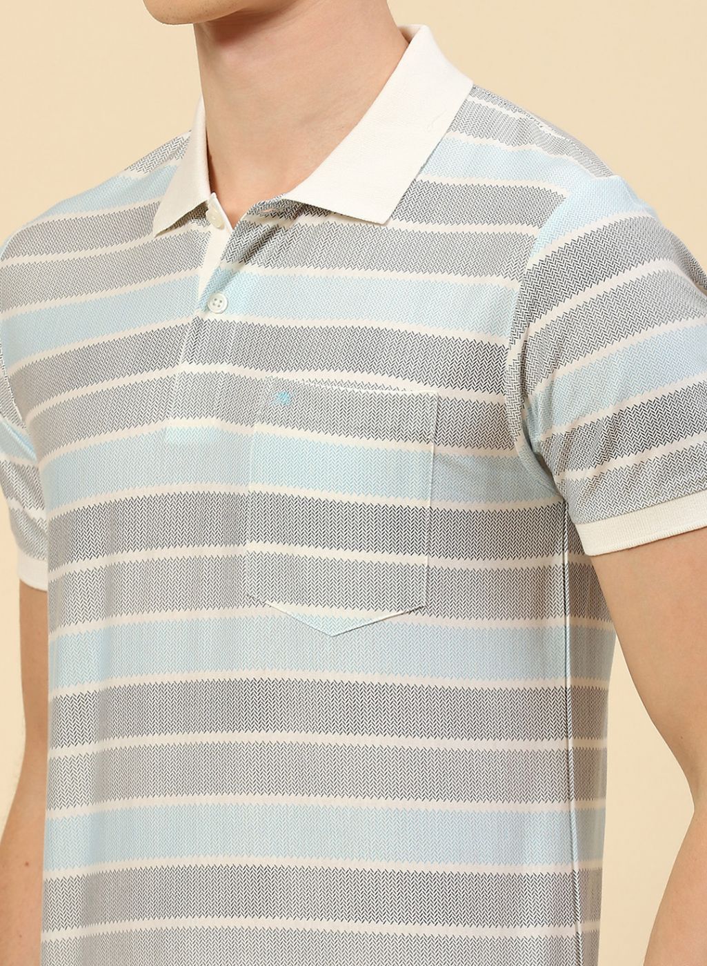 Men Blue Printed T-Shirt