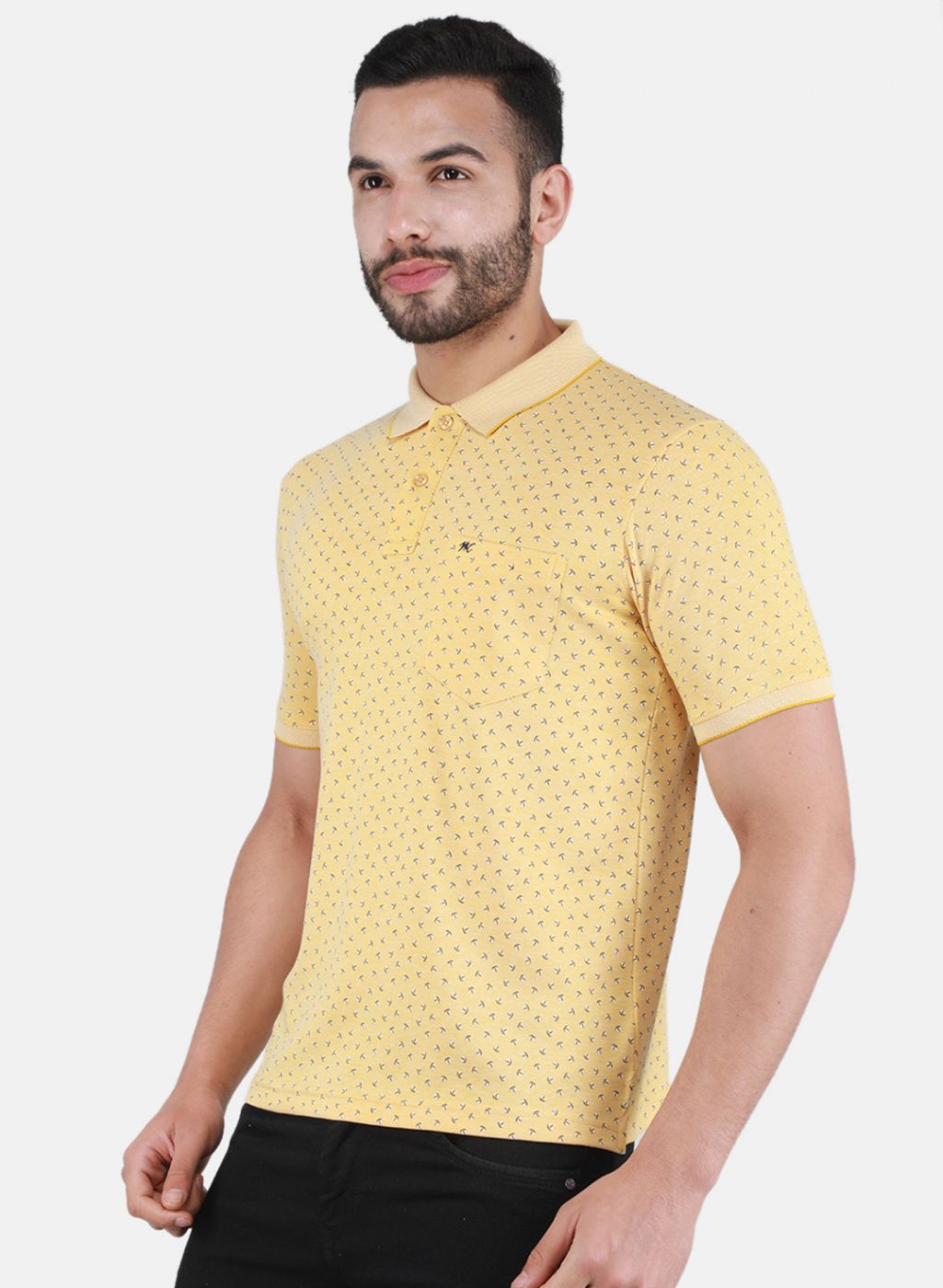 Men Yellow Printed T-Shirt