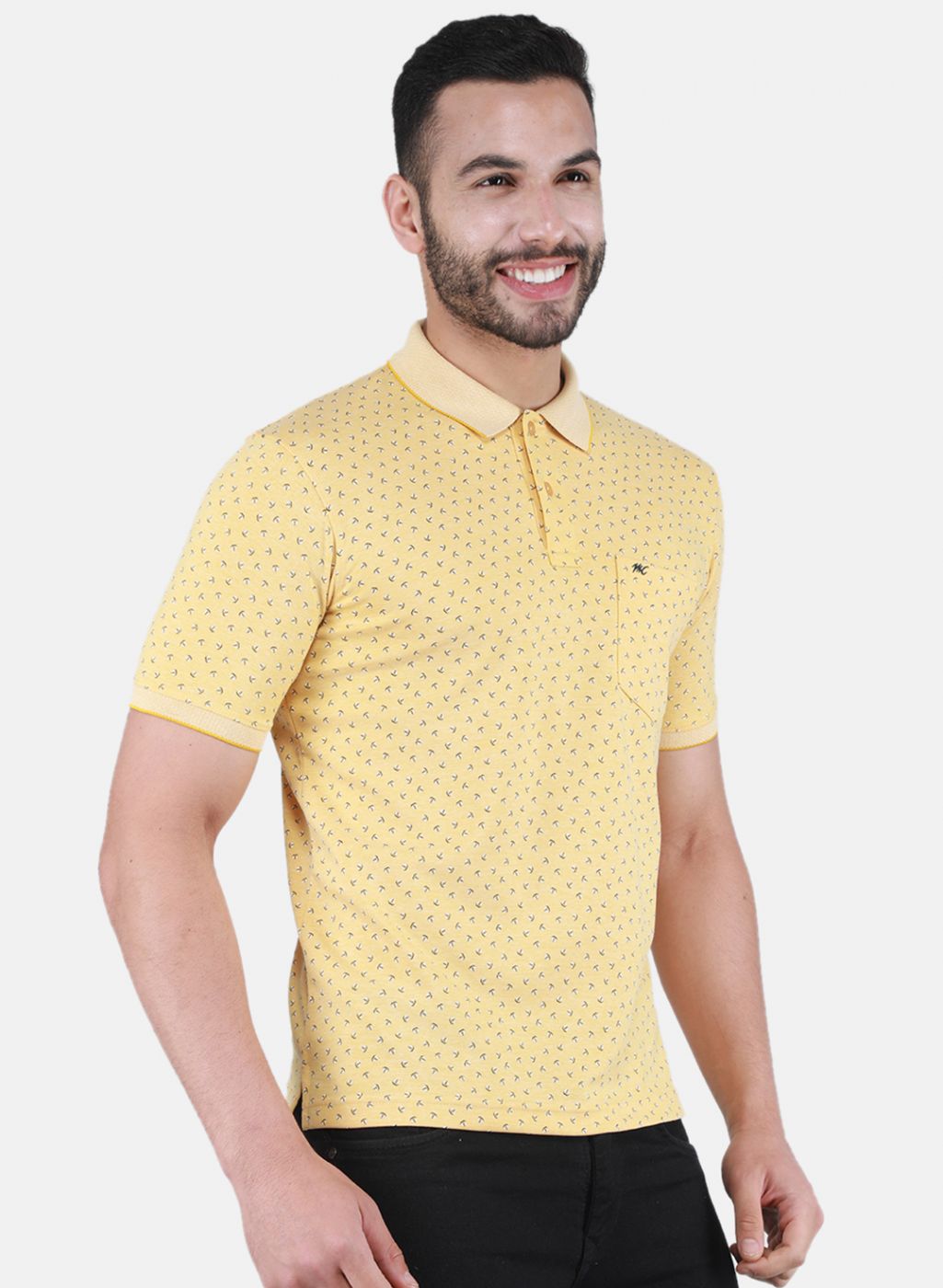Men Yellow Printed T-Shirt
