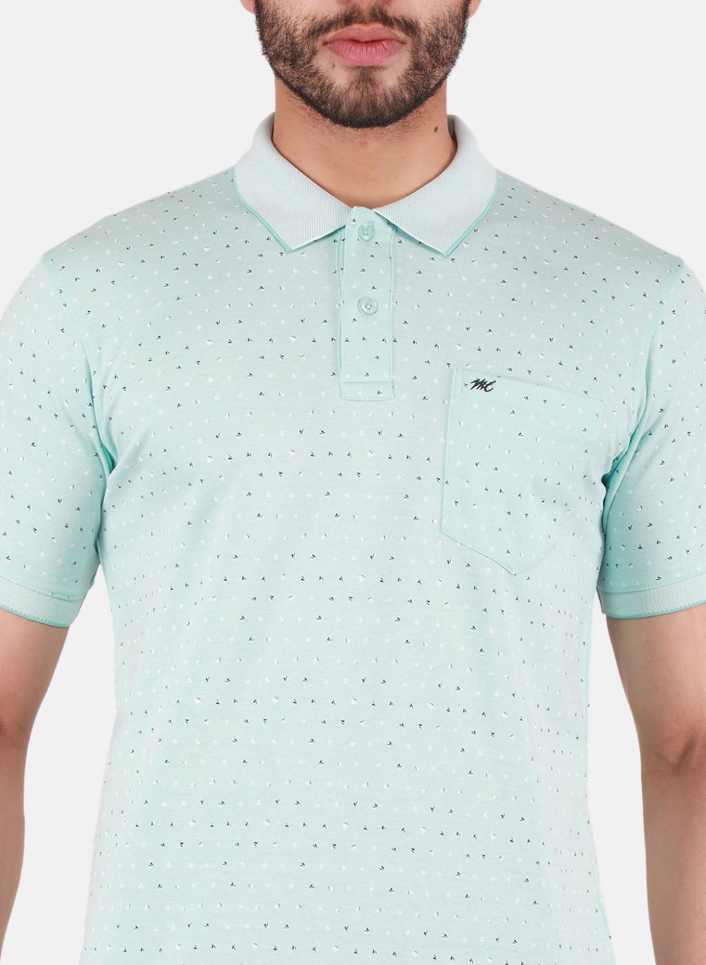 Men Green Printed T-Shirt