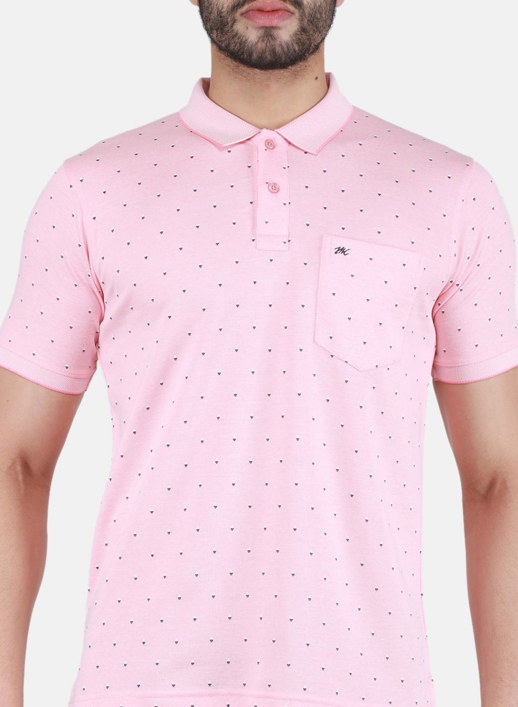 Men Pink Printed T-Shirt