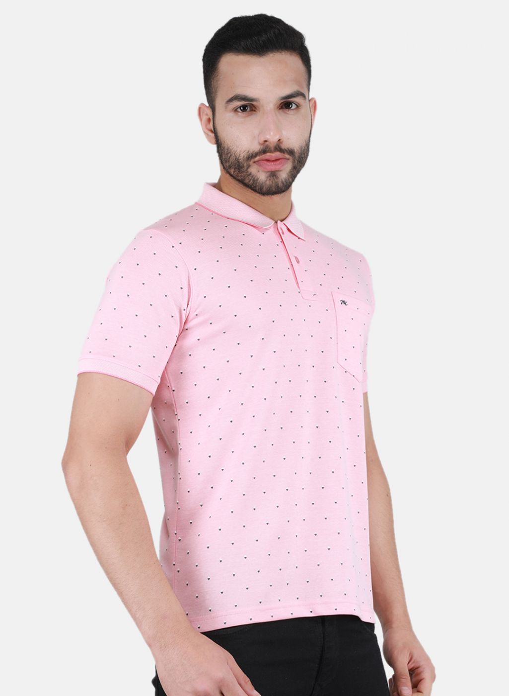 Men Pink Printed T-Shirt