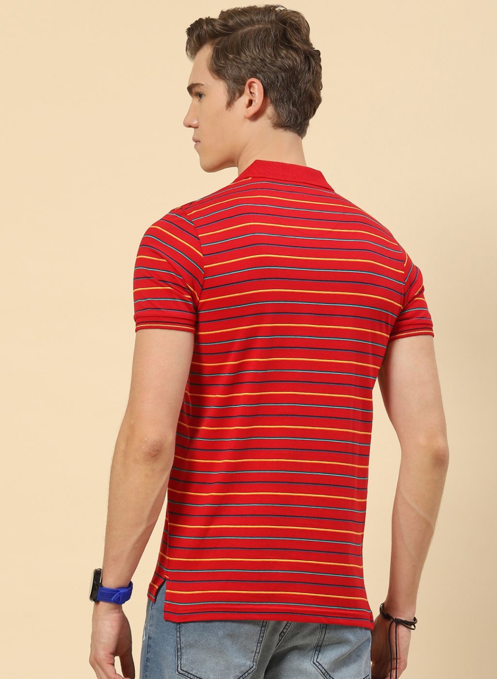Men Red Stripe T-Shirt