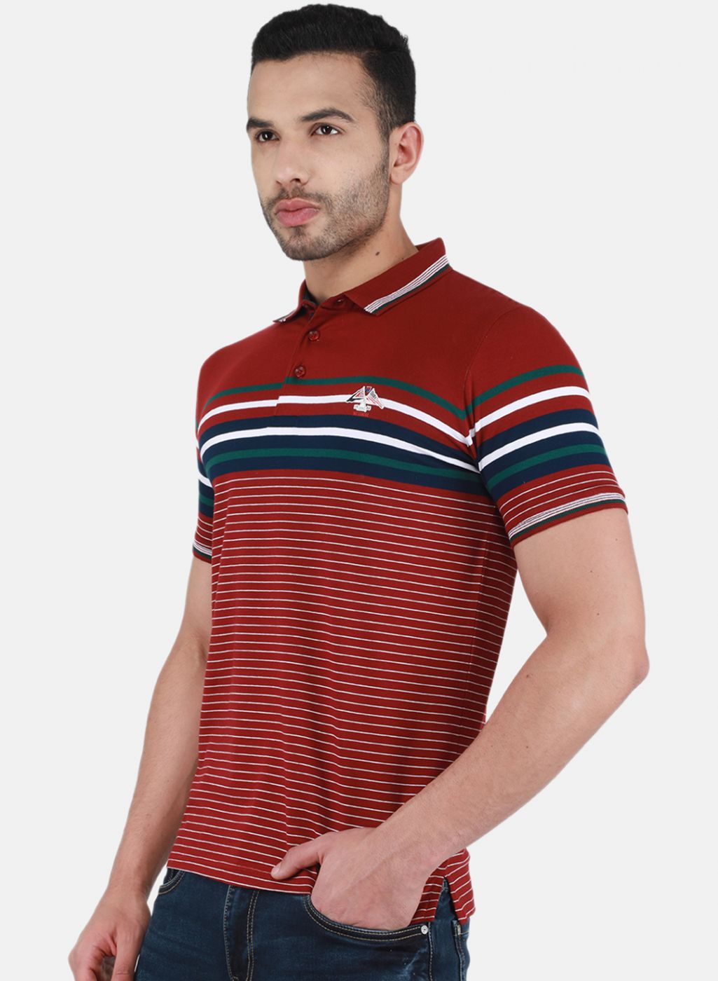 Men Maroon Printed T-Shirt