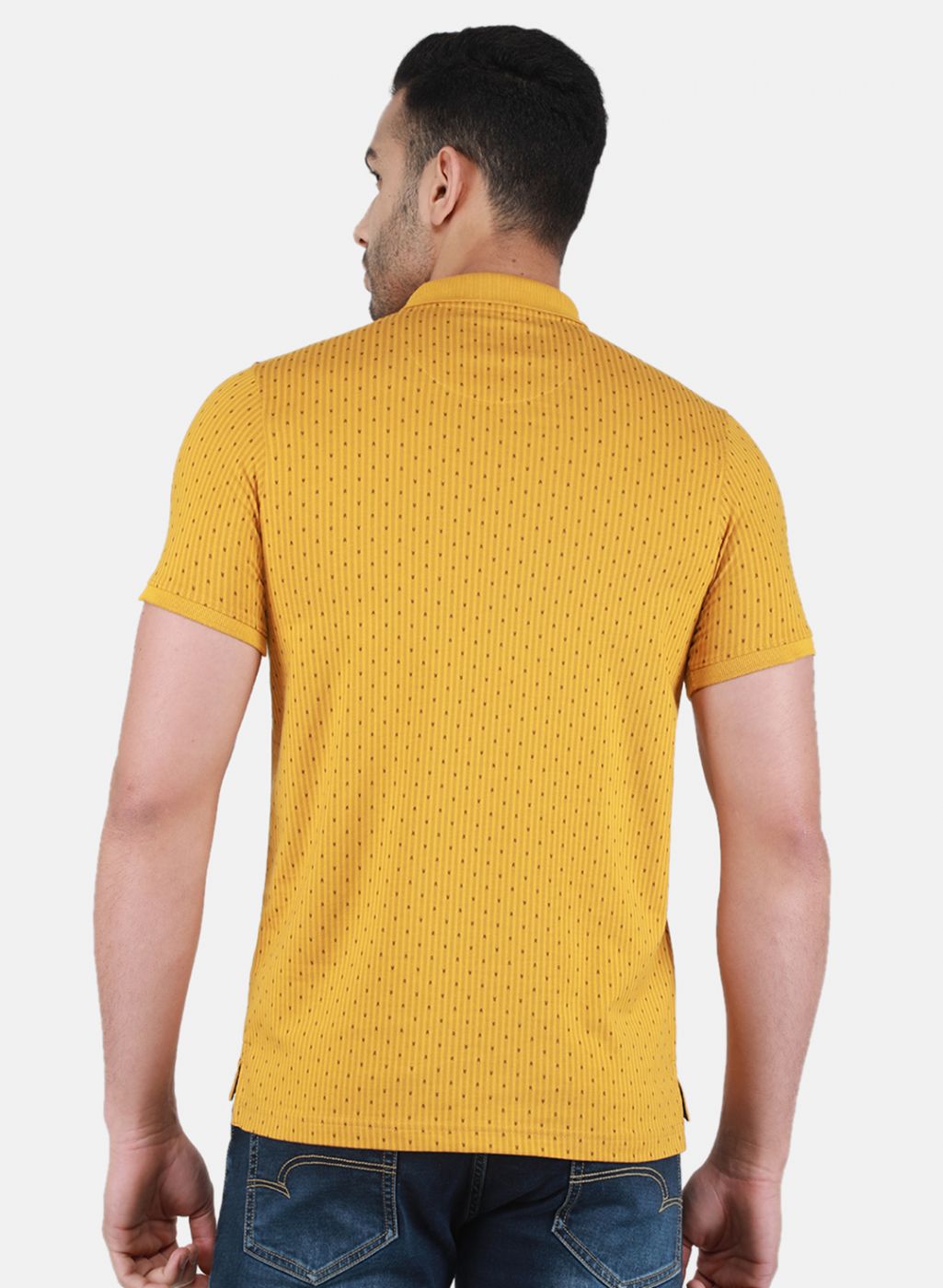Men Mustard Printed T-Shirt