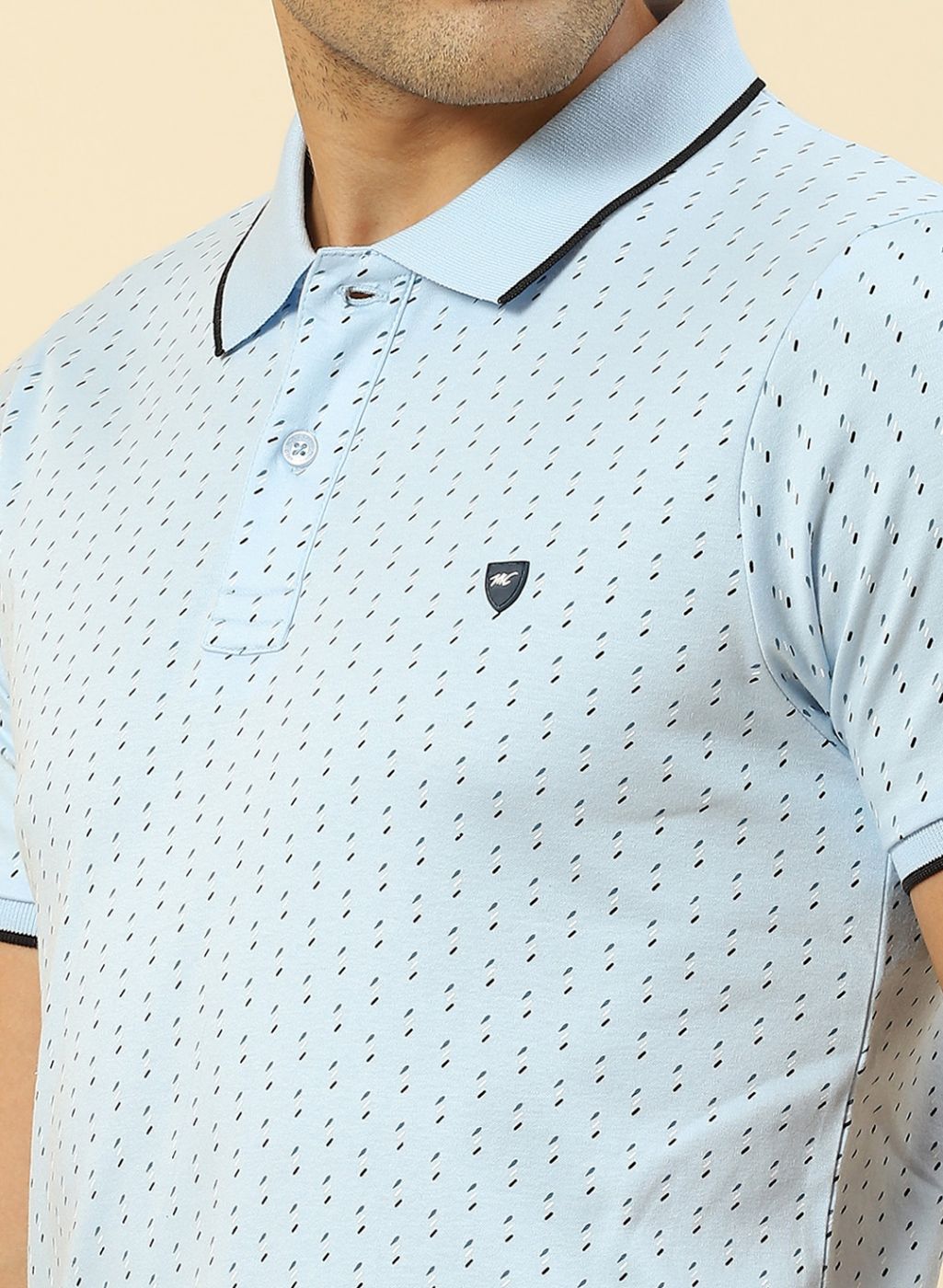 Men Blue Printed T-Shirt