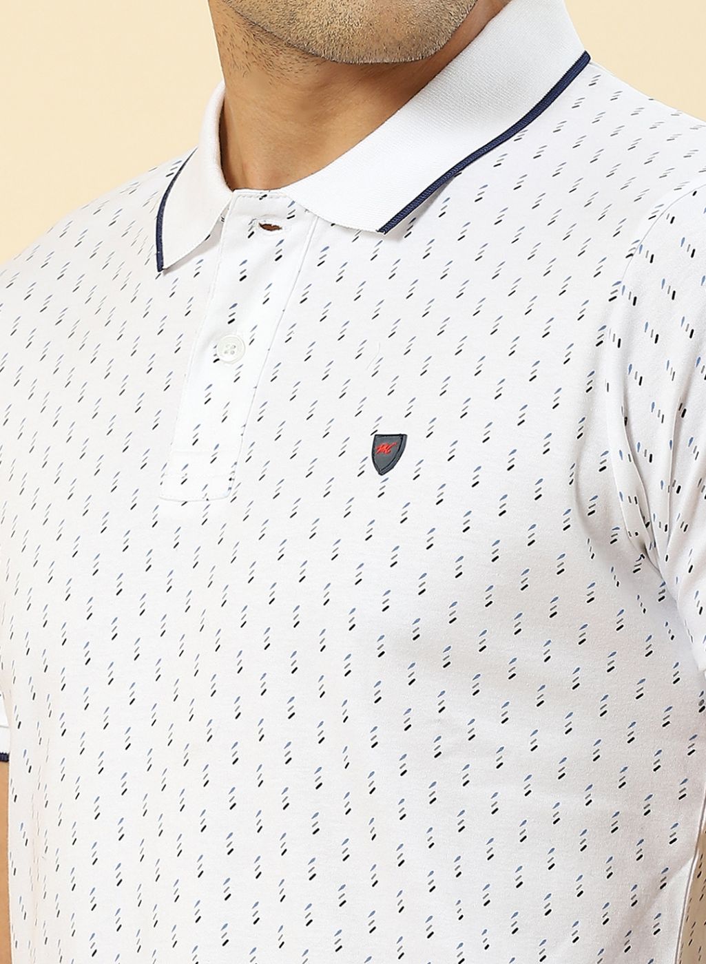 Men White Printed T-Shirt