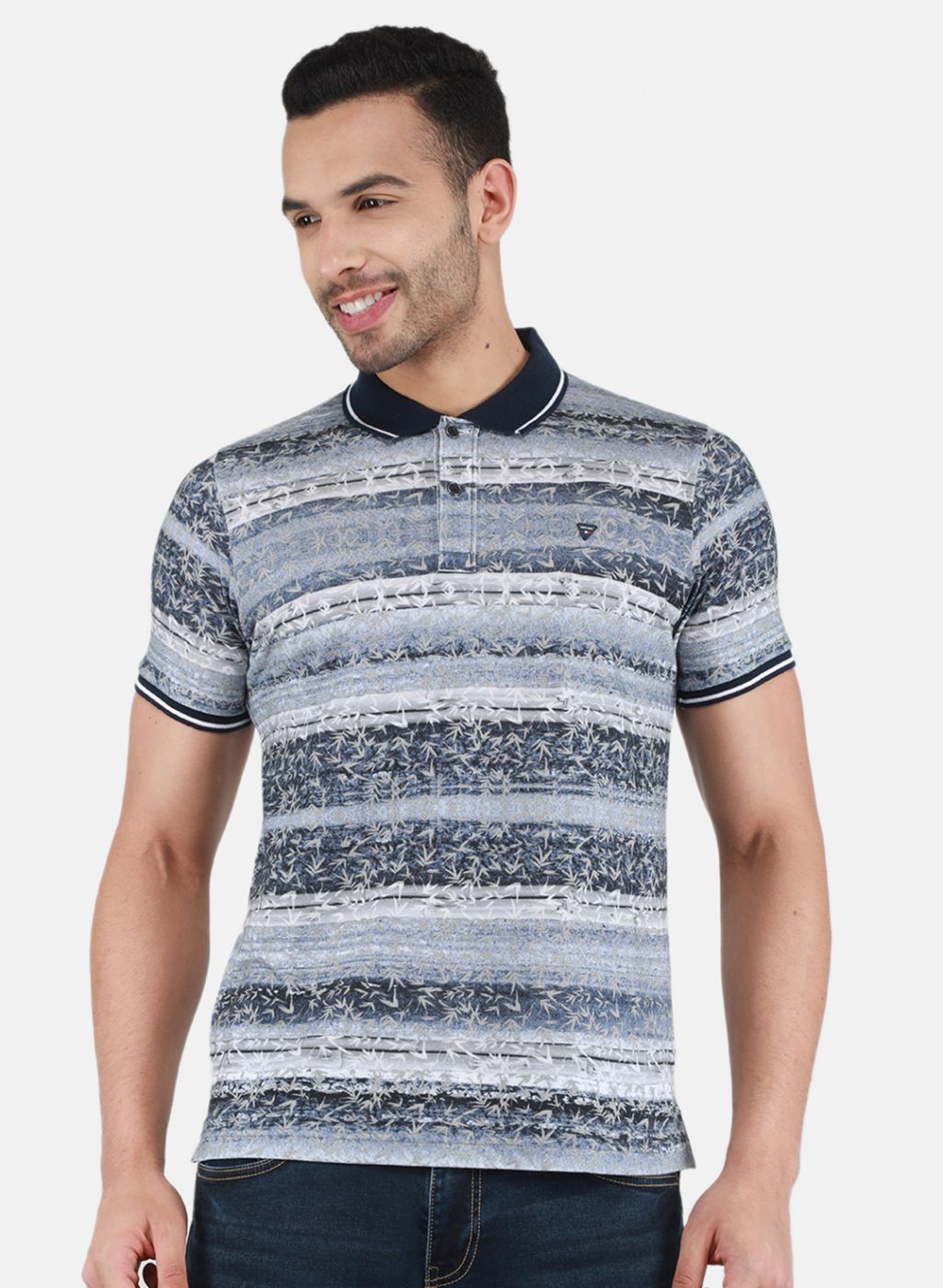 Men Blue Printed T-Shirt