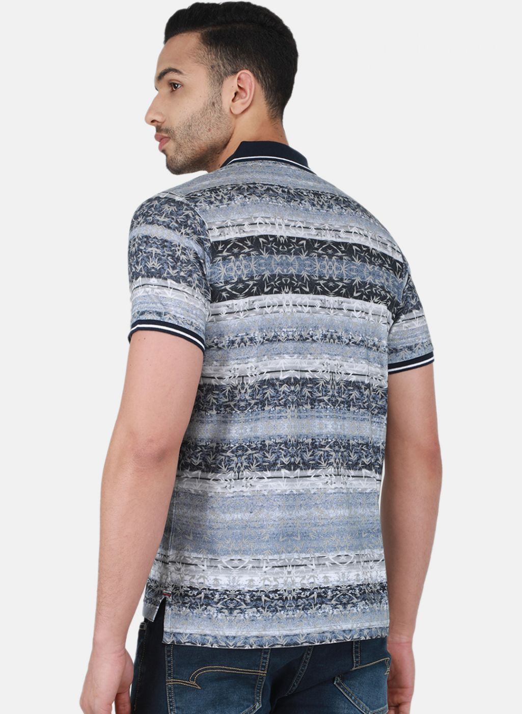 Men Blue Printed T-Shirt