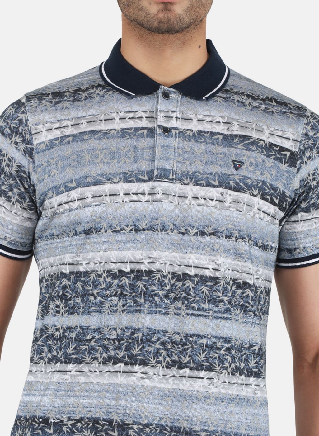 Men Blue Printed T-Shirt