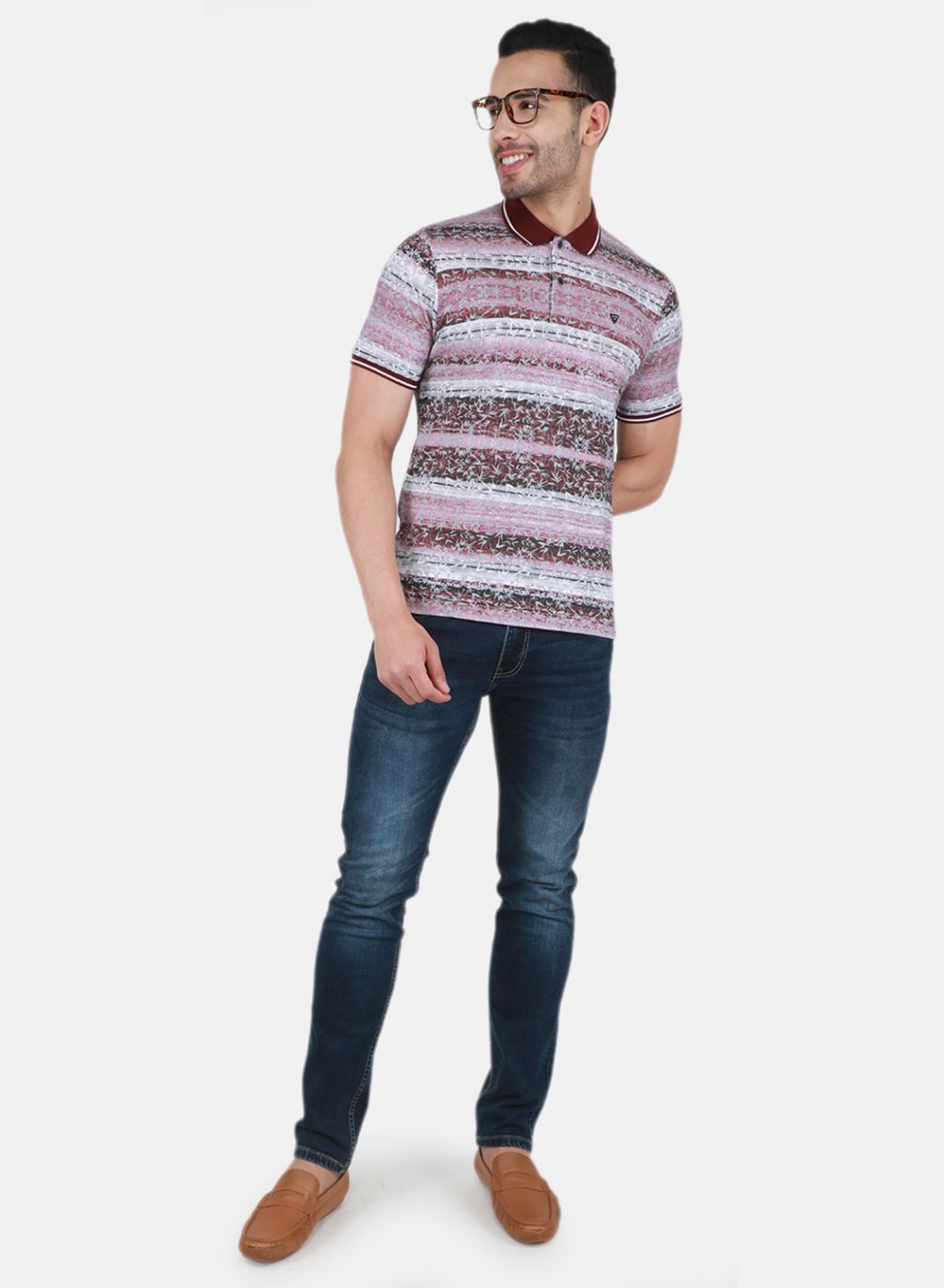 Men Maroon Printed T-Shirt