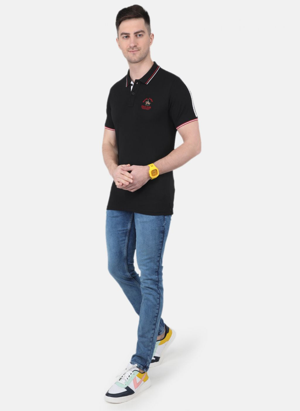 Men Black Printed T-Shirt