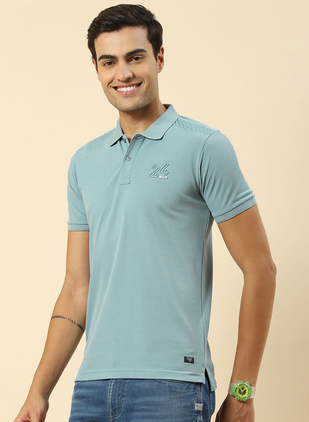 Men Green Printed T-Shirt