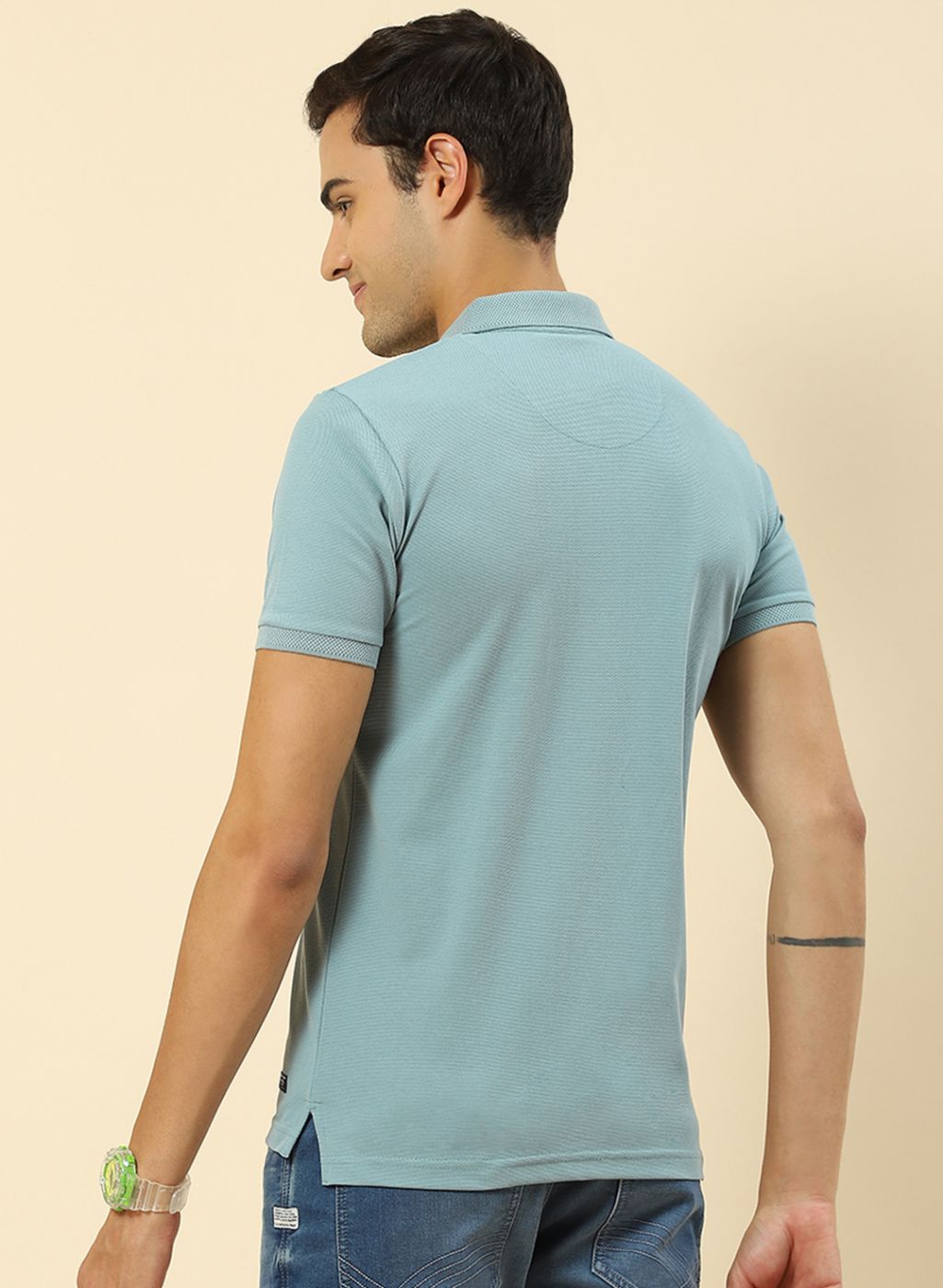 Men Green Printed T-Shirt