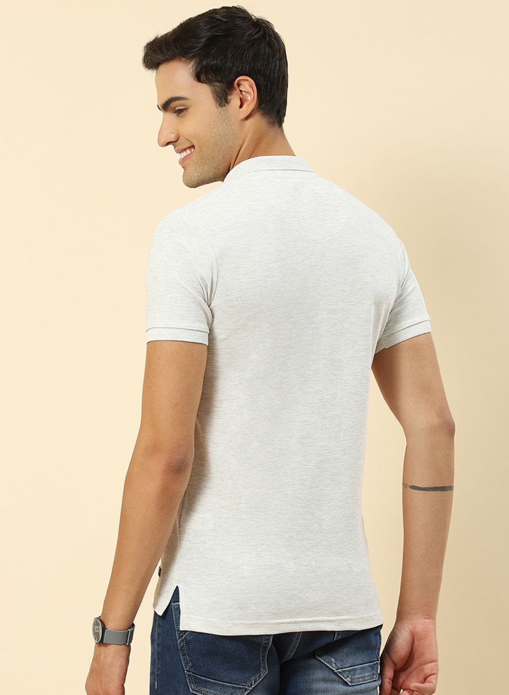 Men Grey Printed T-Shirt