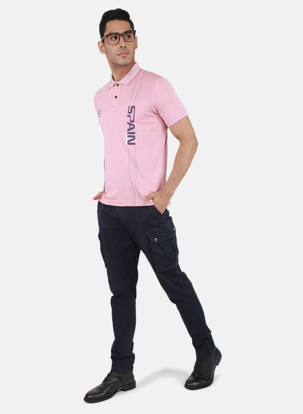 Men Pink Printed T-Shirt