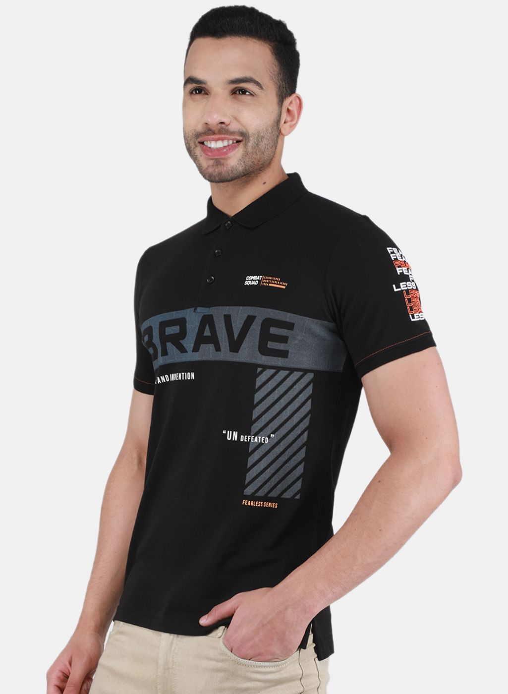 Men Black Printed T-Shirt