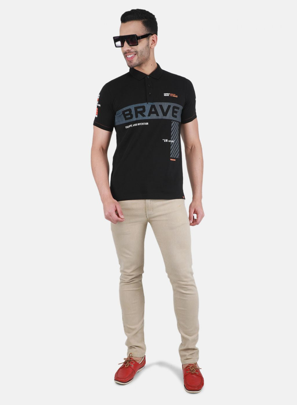 Men Black Printed T-Shirt