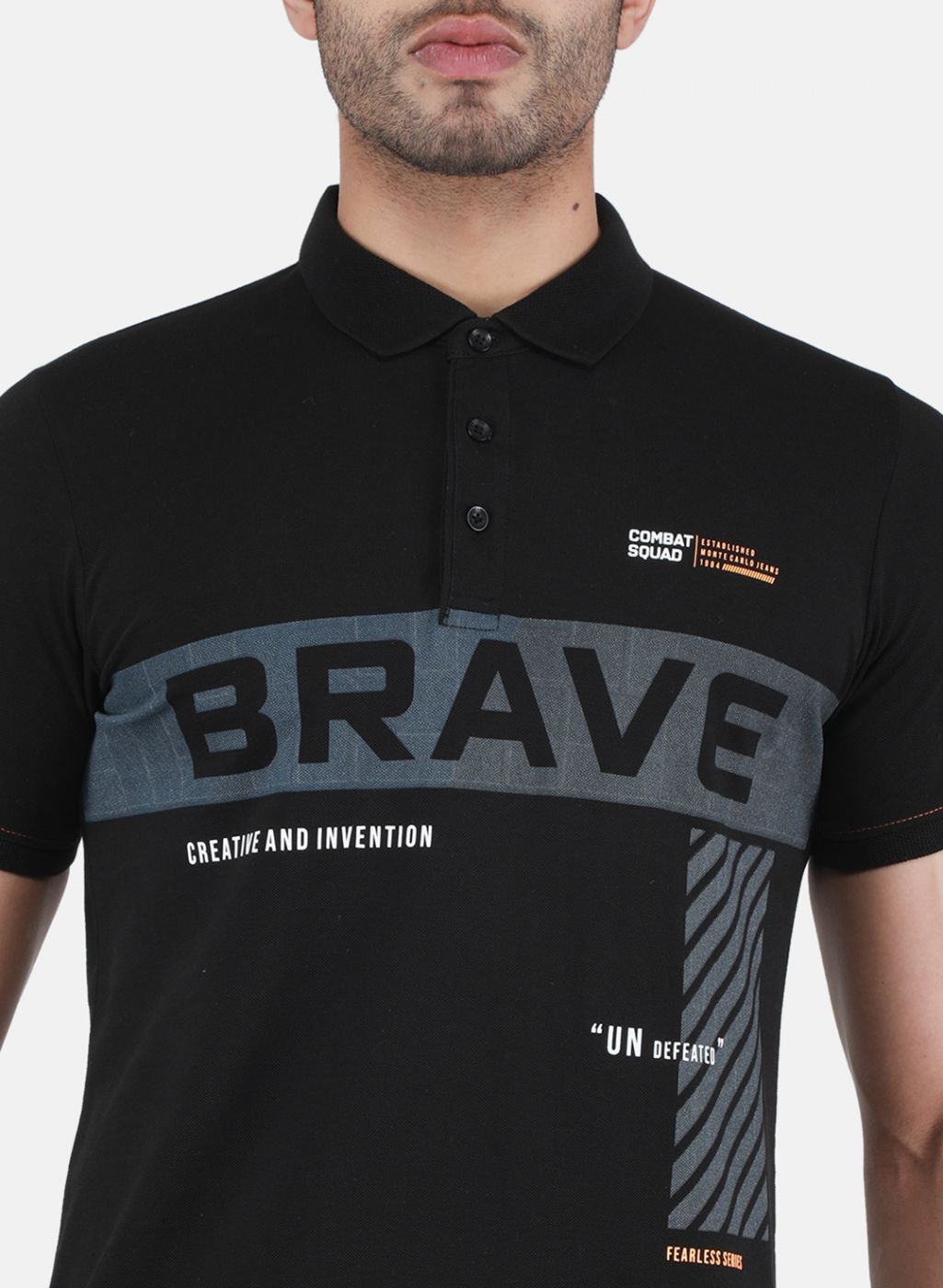 Men Black Printed T-Shirt