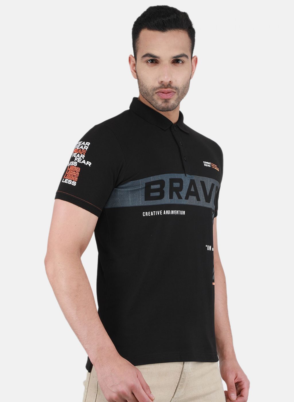 Men Black Printed T-Shirt