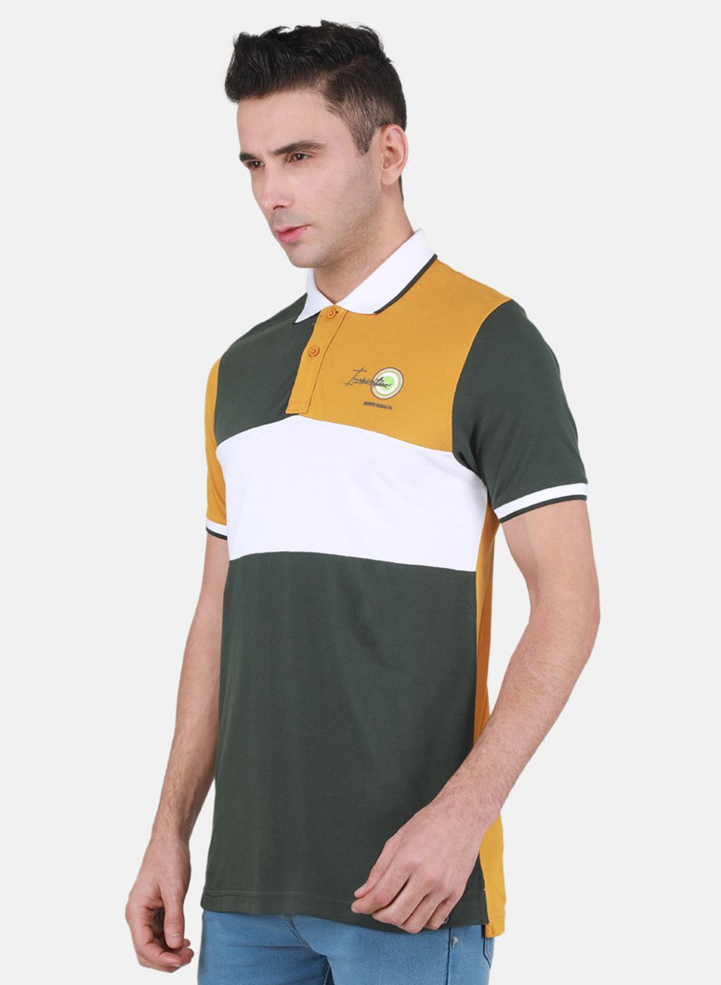 Men Olive Printed T-Shirt