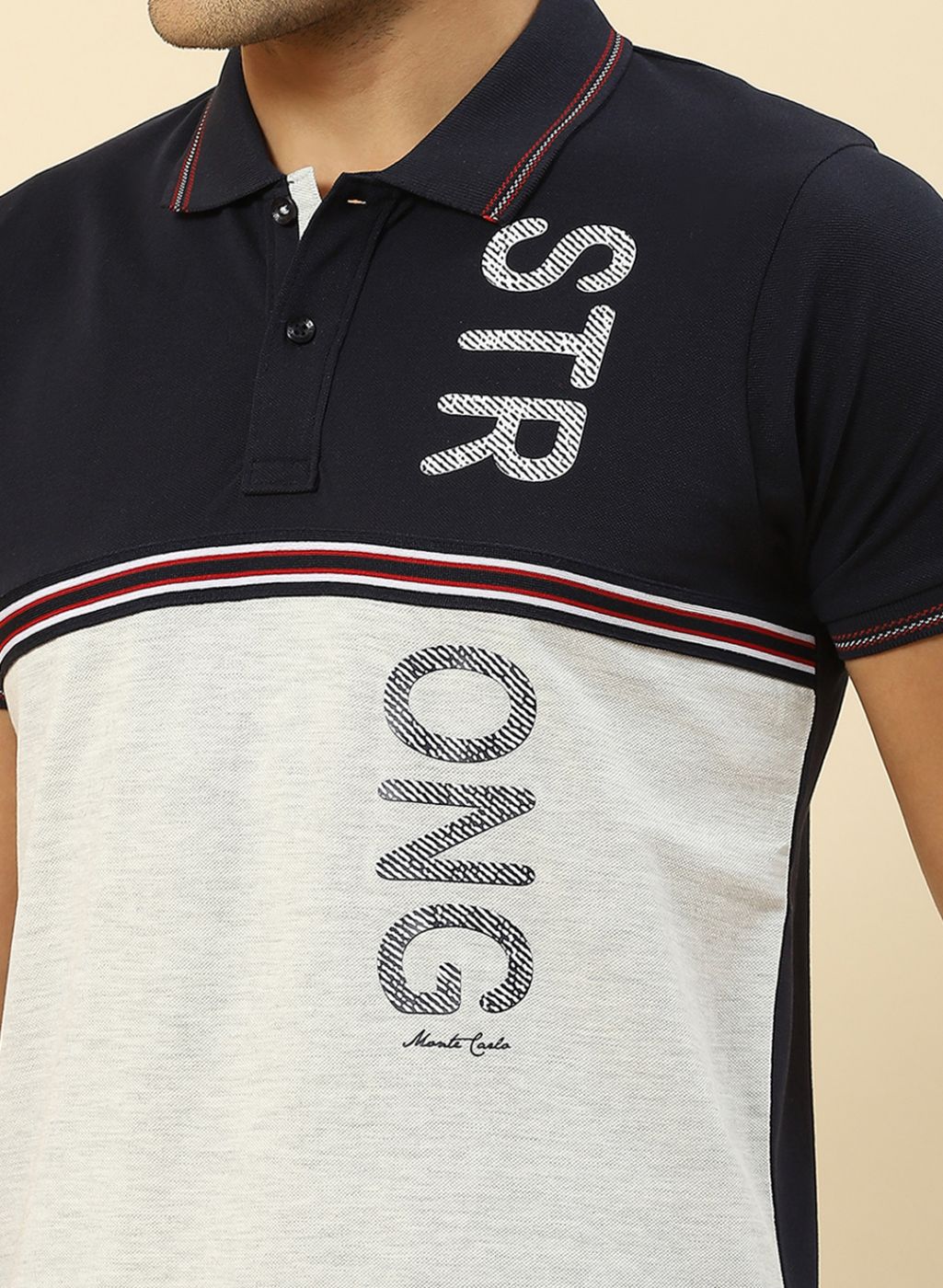 Men NAvy Blue Printed T-Shirt