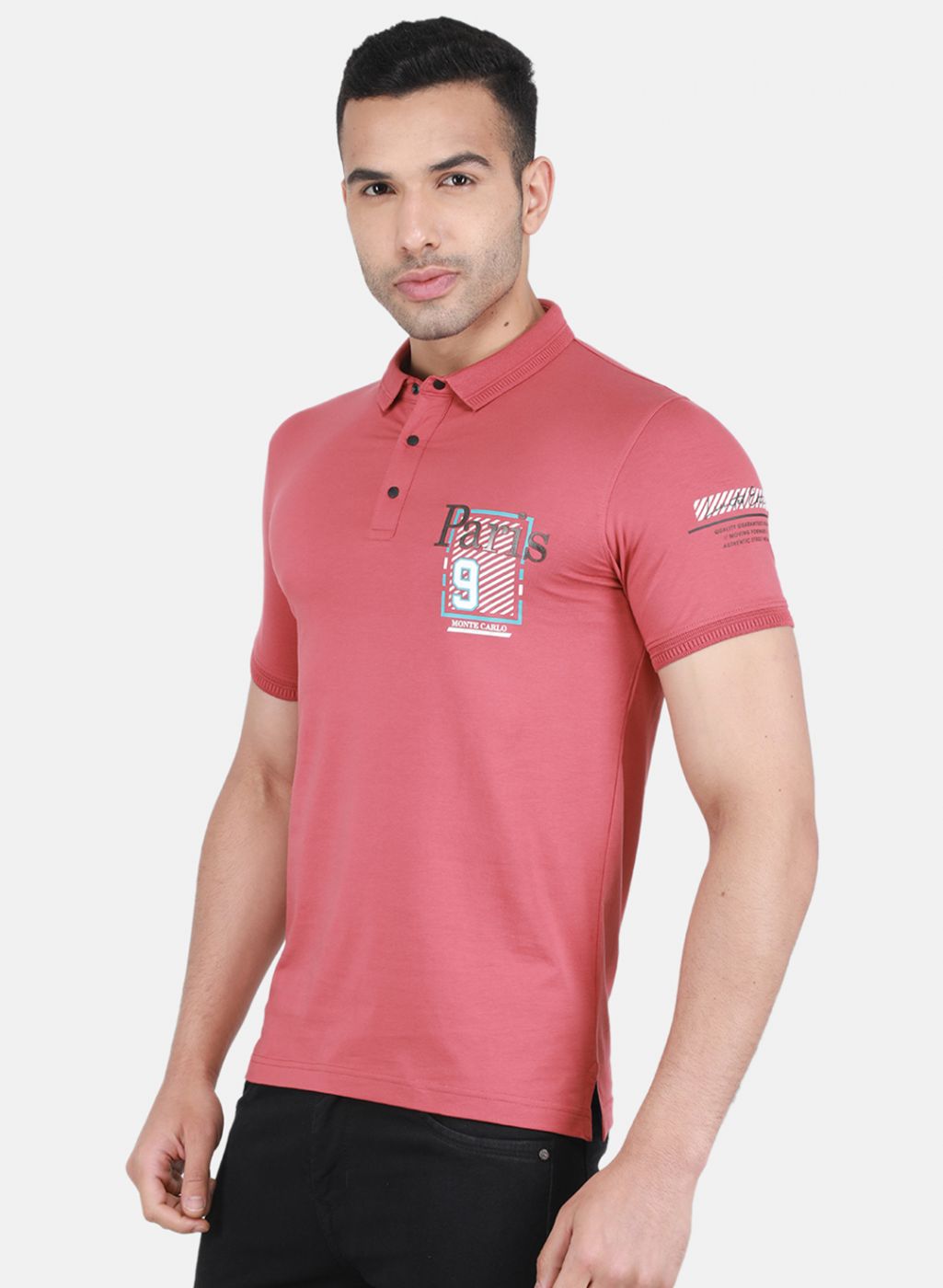 Men Pink Printed T-Shirt