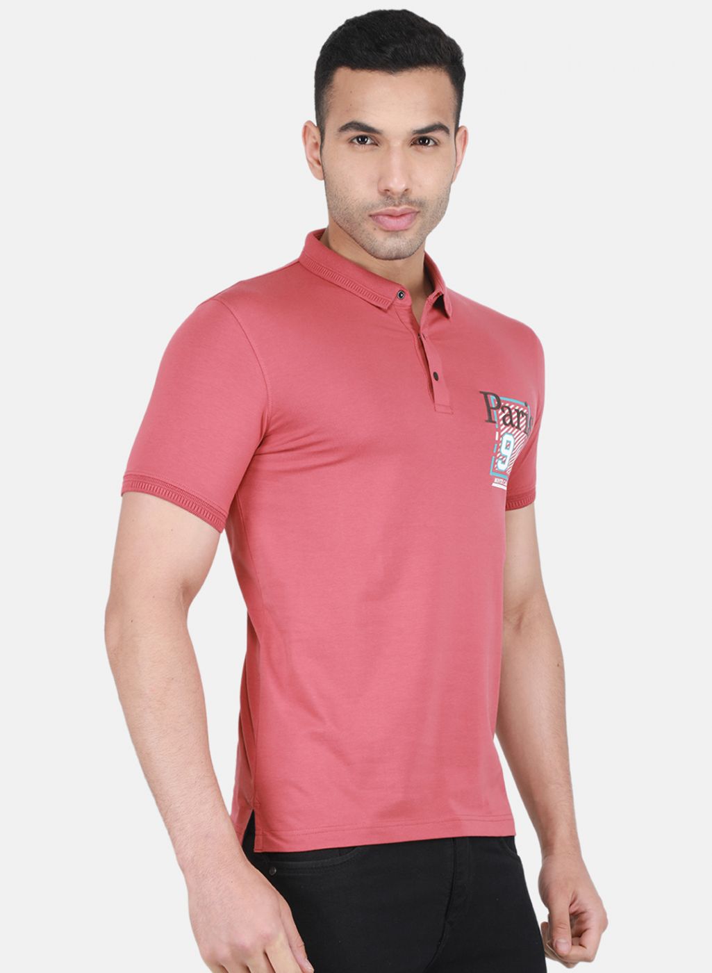 Men Pink Printed T-Shirt