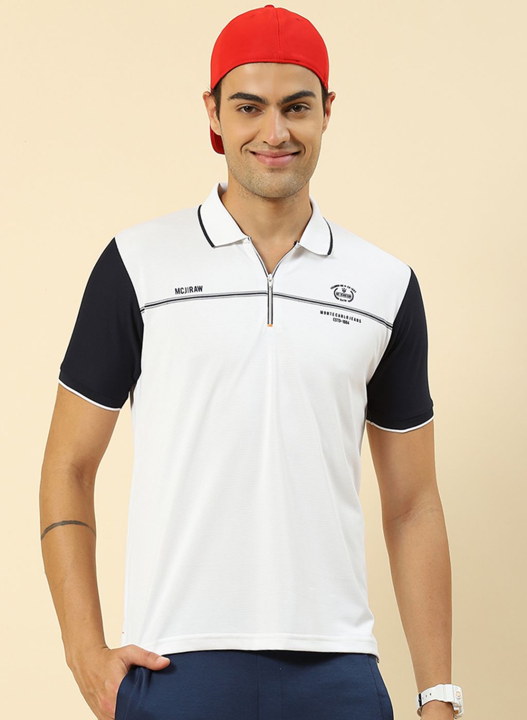 Men White Printed T-Shirt