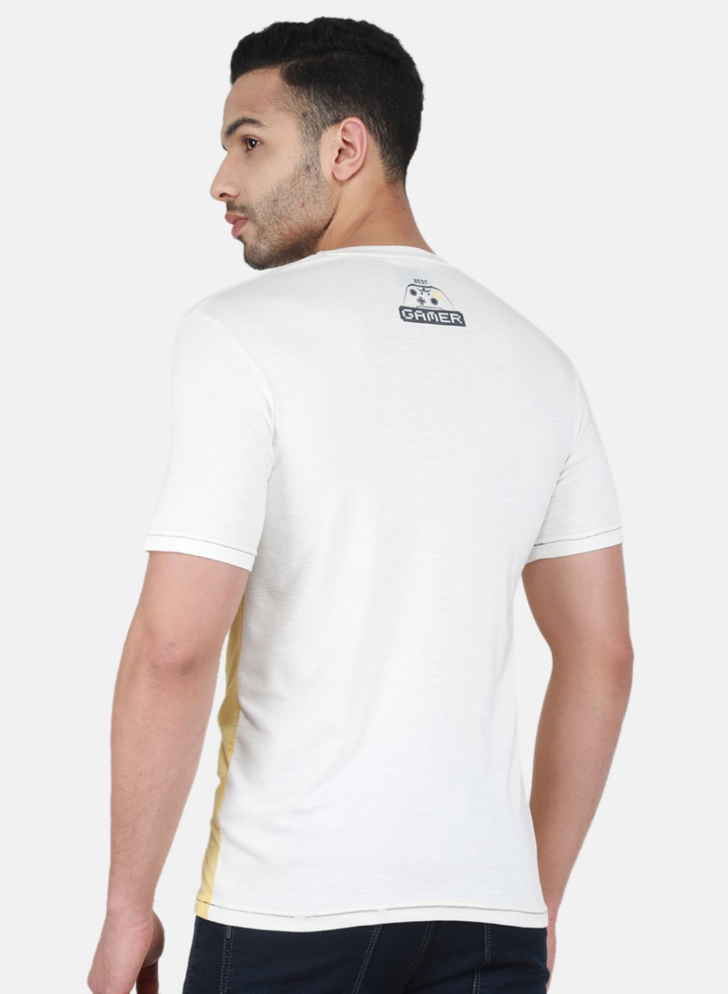 Men Yellow Printed T-Shirt