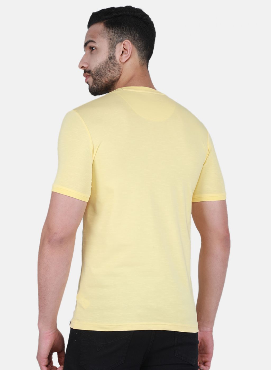 Men Yellow Printed T-Shirt