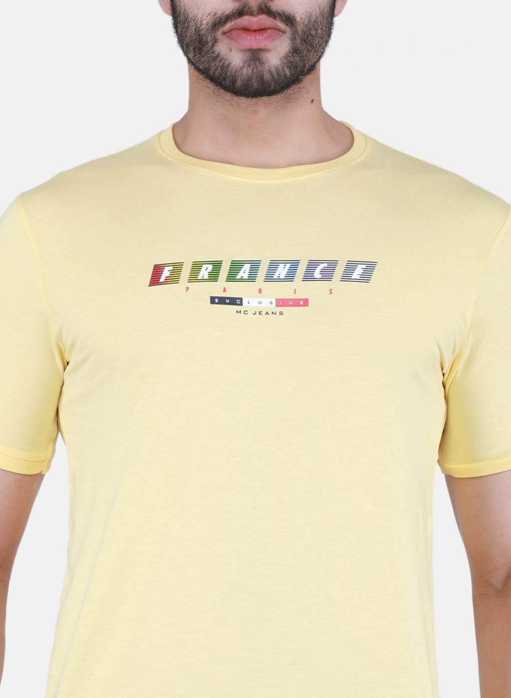 Men Yellow Printed T-Shirt