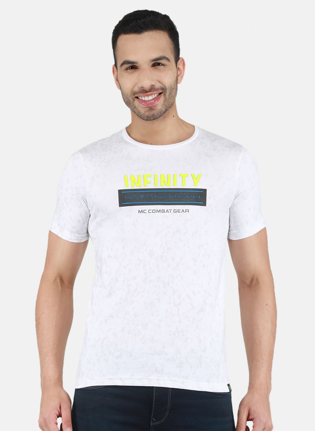 Men White Printed T-Shirt