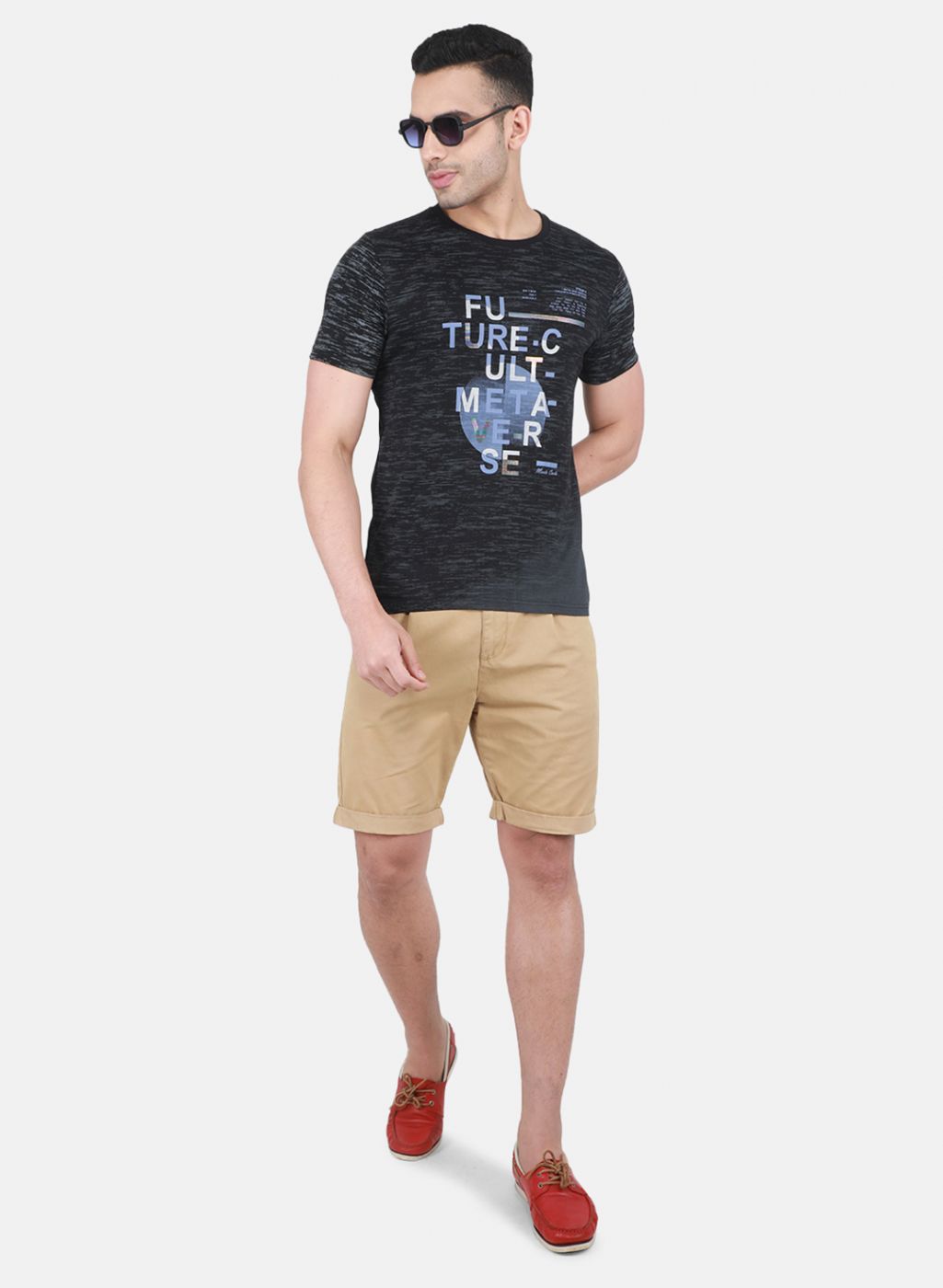 Men Black Printed T-Shirt