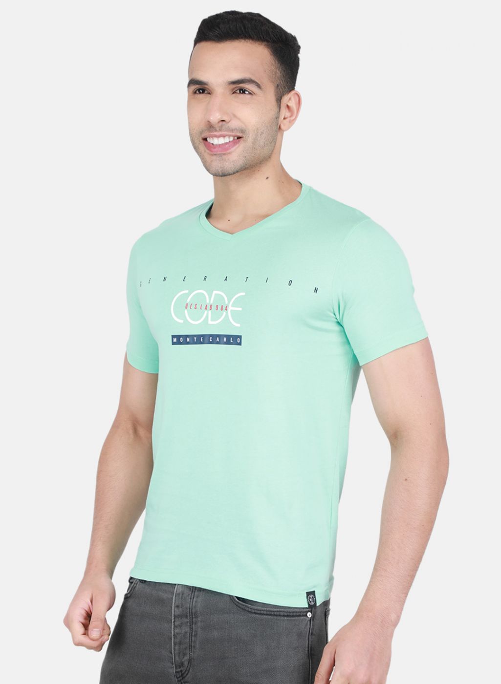Men Green Printed T-Shirt