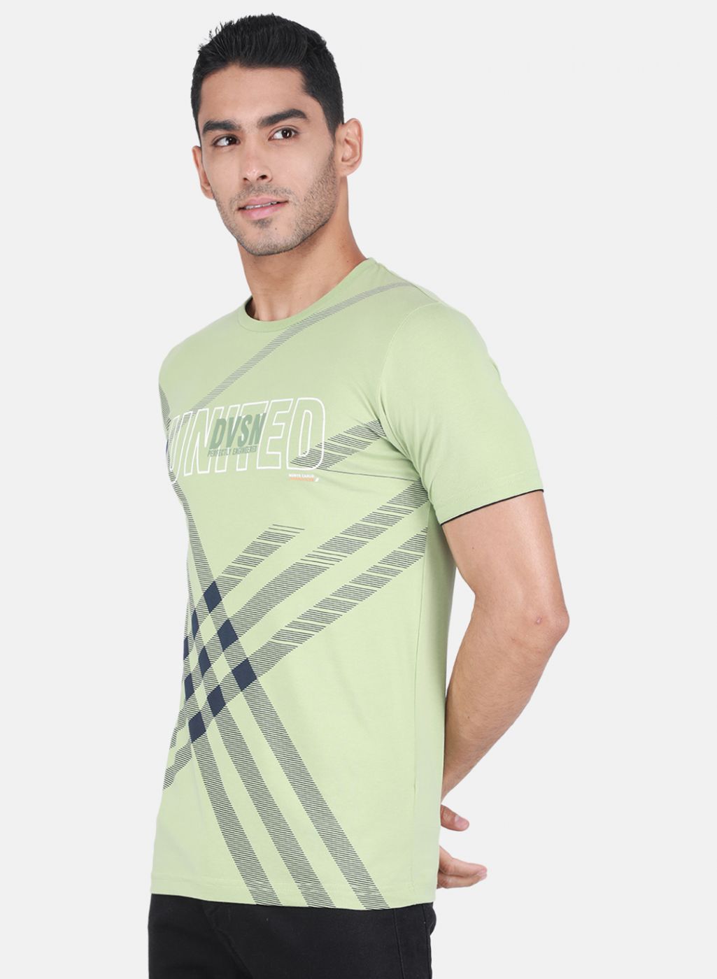 Men Light Green Printed T-Shirt