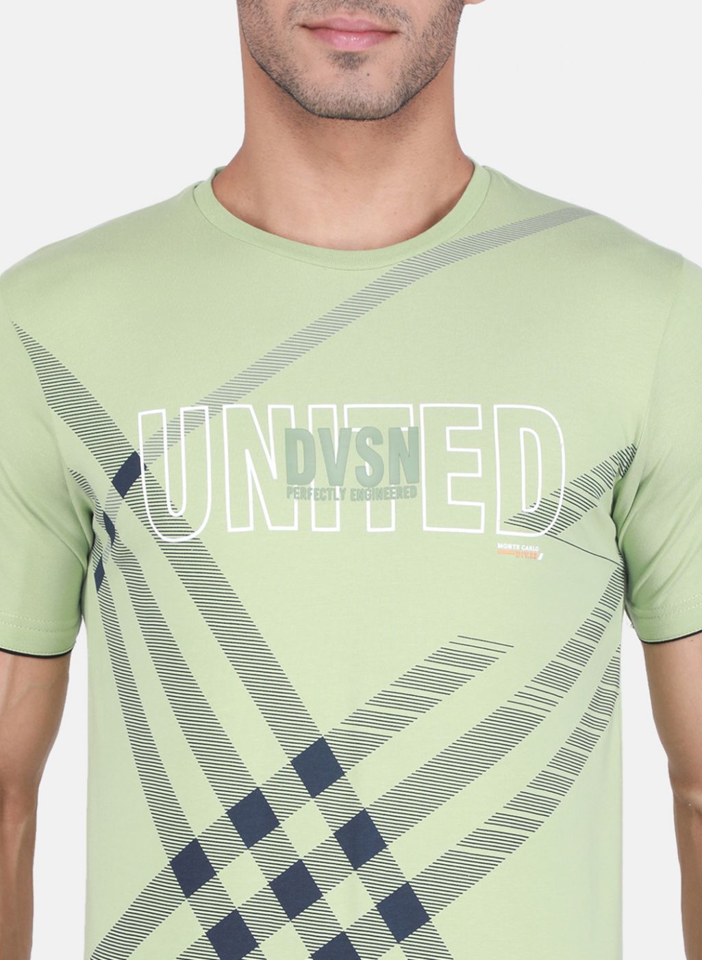 Men Light Green Printed T-Shirt