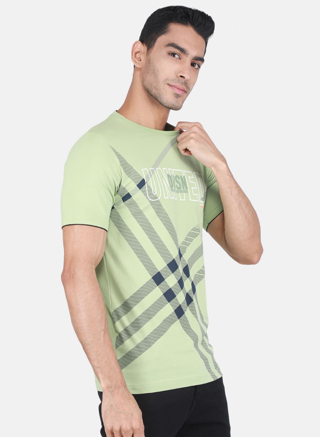 Men Light Green Printed T-Shirt